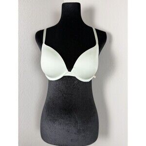 Victoria’s Secret Push-Up Bra 34C Mint Green Padded Underwire Smooth T-Shirt Bra